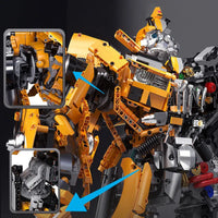Thumbnail for Building Blocks Mech MOC Metamorphic Bumblebee Robot Bricks Toy - 9