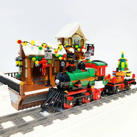 Thumbnail for Building Blocks Creator Expert The Railway Station At Christmas Bricks Toy - 12