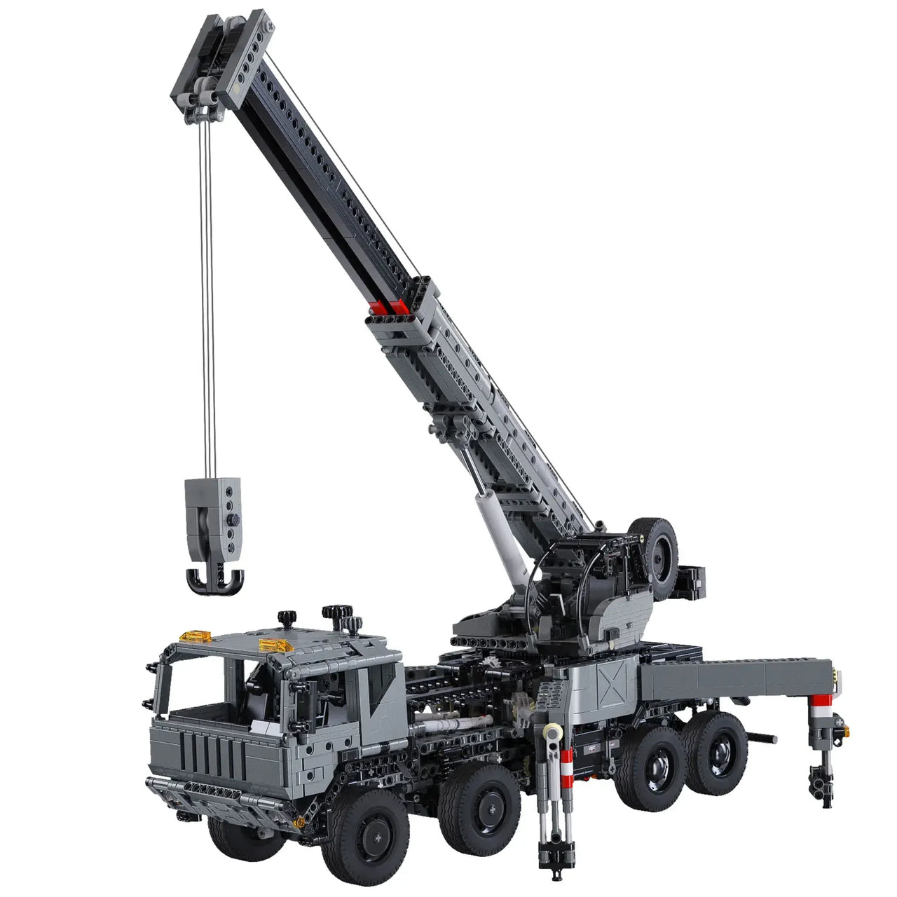 Building Blocks Tech Motorized Military Rescue Vehicle Crane Truck Bricks Toy - 12