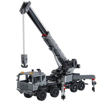 Thumbnail for Building Blocks Tech Motorized Military Rescue Vehicle Crane Truck Bricks Toy - 12
