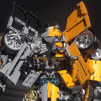 Thumbnail for Building Blocks Mech MOC Metamorphic Bumblebee Robot Bricks Toy - 10