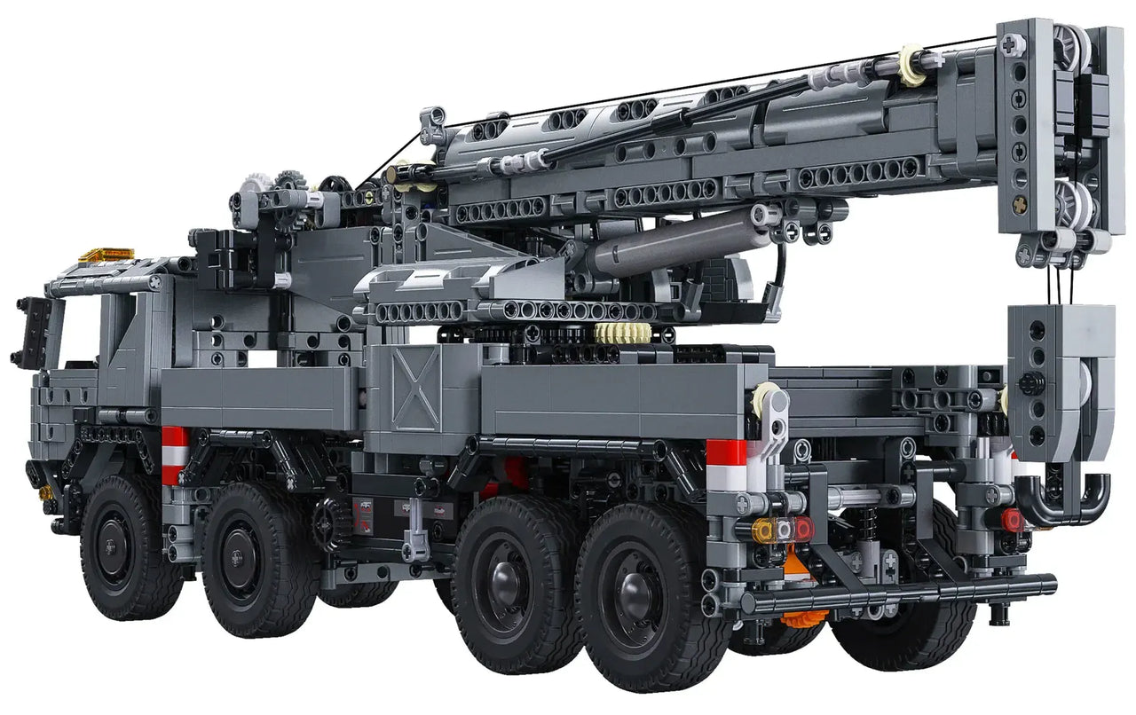 Building Blocks Tech Motorized Military Rescue Vehicle Crane Truck Bricks Toy - 13