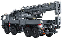 Thumbnail for Building Blocks Tech Motorized Military Rescue Vehicle Crane Truck Bricks Toy - 13