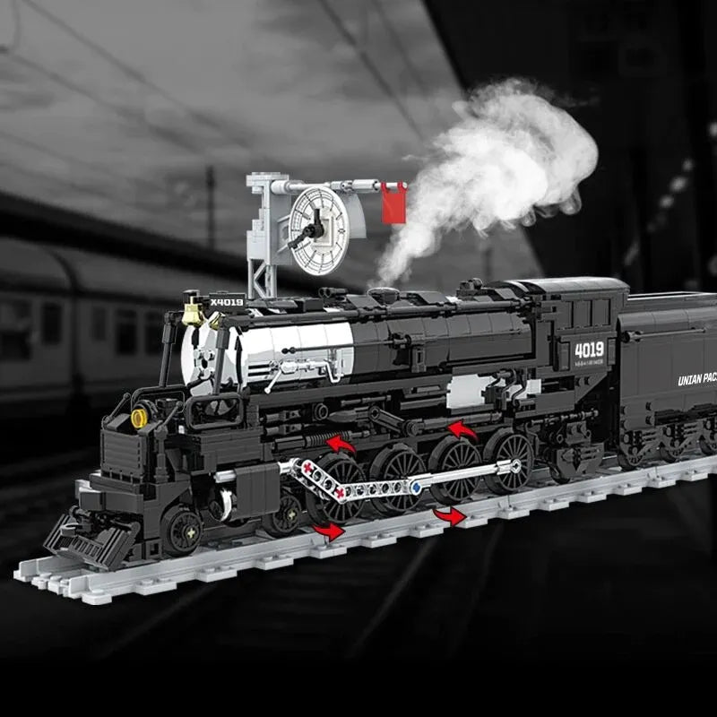 Building Blocks Tech MOC Big Boy Simulation City Train Bricks Toy - 6