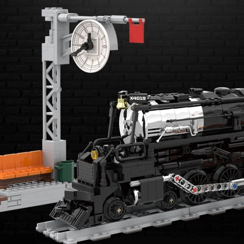 Building Blocks Tech MOC Big Boy Simulation City Train Bricks Toy - 3