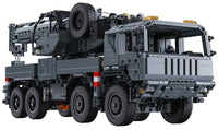 Thumbnail for Building Blocks Tech Motorized Military Rescue Vehicle Crane Truck Bricks Toy - 2