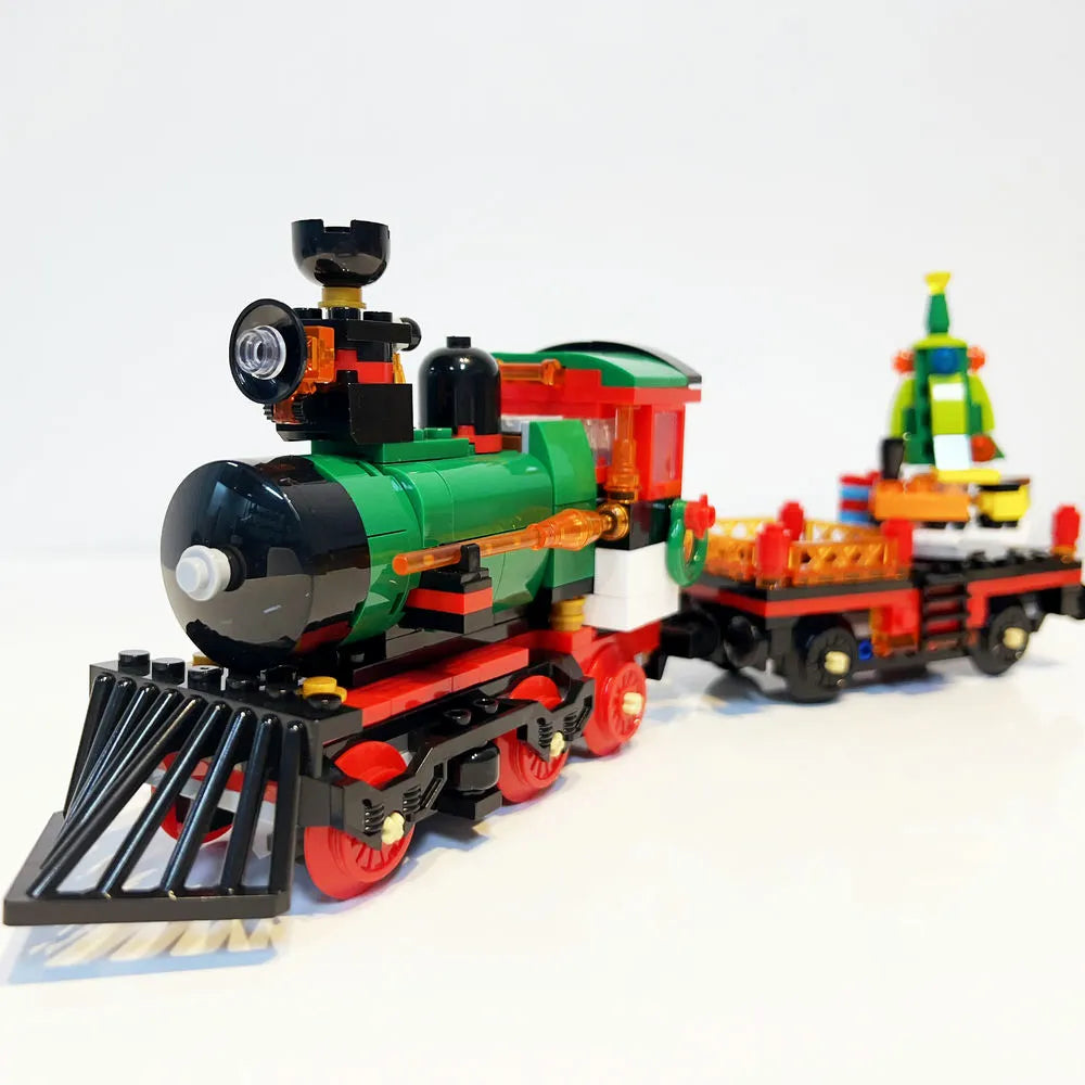 Building Blocks Creator Expert The Railway Station At Christmas Bricks Toy - 3