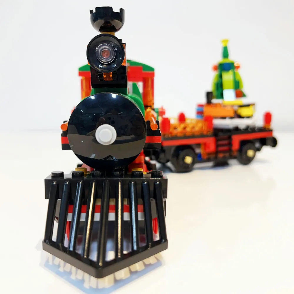 Building Blocks Creator Expert The Railway Station At Christmas Bricks Toy - 4