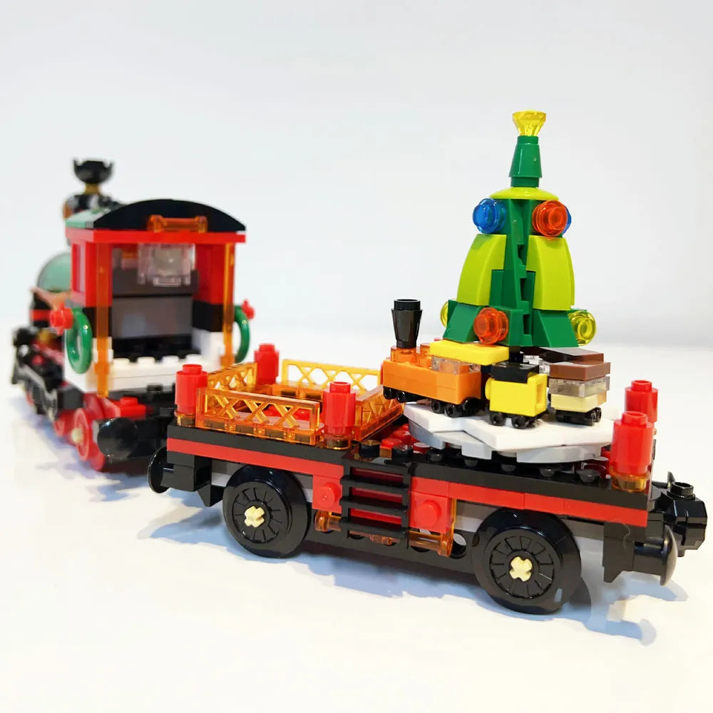 Building Blocks Creator Expert The Railway Station At Christmas Bricks Toy - 5
