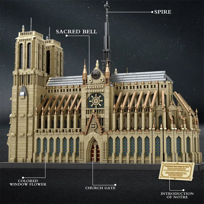 Building Blocks Creator Expert Cathedral Of Notre Dame Bricks Toy - 5