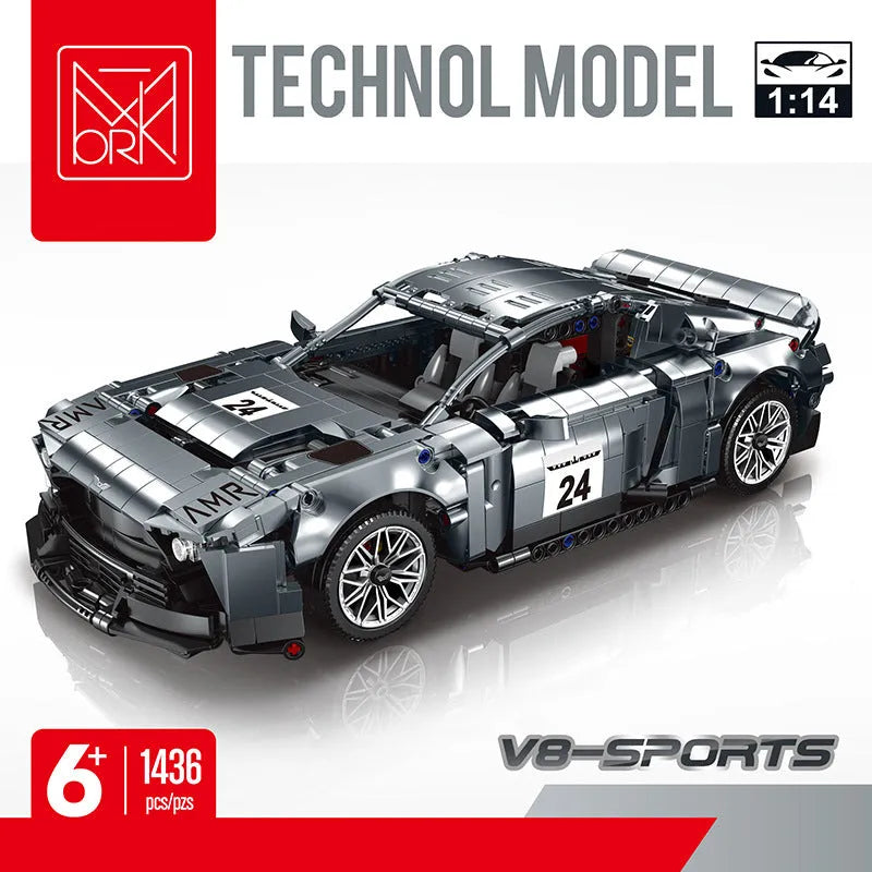 Building Blocks Tech MOC Aston Martin Victor Sports Car Bricks Toy - 2