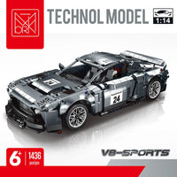 Thumbnail for Building Blocks Tech MOC Aston Martin Victor Sports Car Bricks Toy - 2