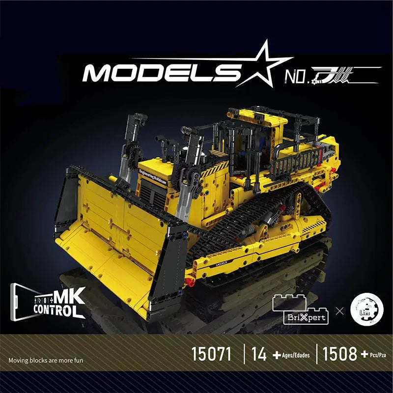 Building Blocks Tech MOC Motorized D11 Bulldozer Truck Bricks Toy - 2