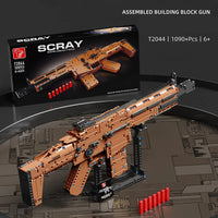 Thumbnail for Building Blocks Military MOC Scar Assault Rifle Weapon Bricks Toy - 3