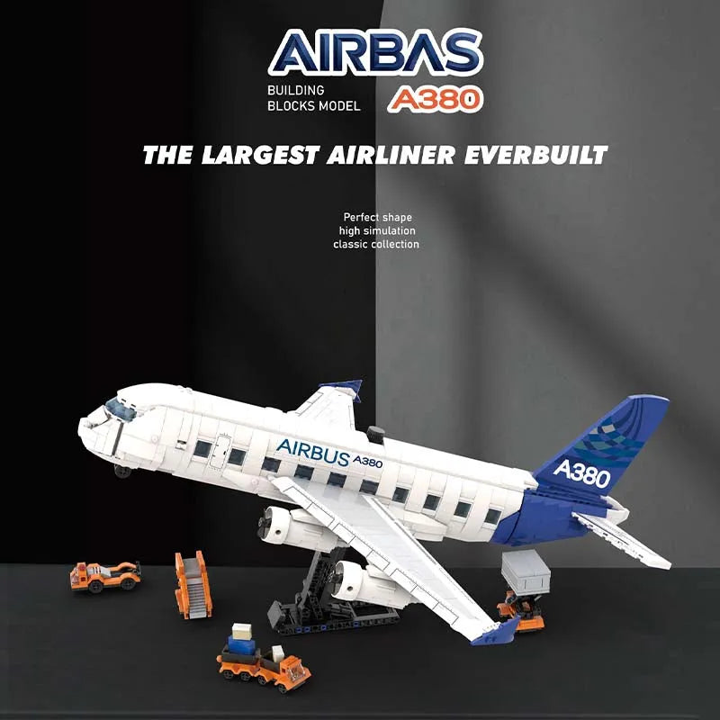 Building Blocks Creator Expert MOC Airbus A380 Airplane Bricks Toy - 2