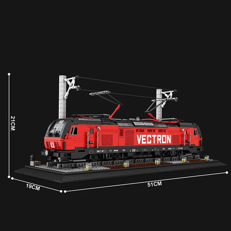 Building Blocks Tech Vectron European Electric Passenger Train Bricks Toy - 4