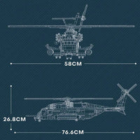 Thumbnail for Building Blocks Military CH - 53 Transport Helicopter Bricks Toy - 4