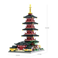 Thumbnail for Building Blocks Creator Expert MOC China Hanshan Temple Bricks Toy - 2