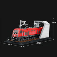 Thumbnail for Building Blocks Tech Taurus European Electric Passenger Train Bricks Toy - 5