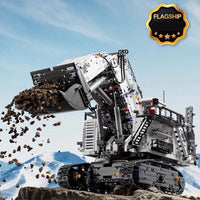 Thumbnail for Building Blocks Tech MOC Liebherr R9800 Excavator Bricks Toy - 3