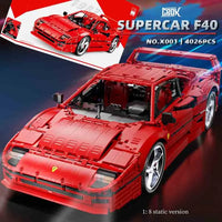 Thumbnail for Building Blocks Technic MOC Ferrari F40 Racing Sports Car Bricks Toy - 2