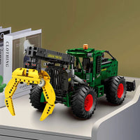 Thumbnail for Building Blocks Technic MOC Motorized Log Skidder Bricks Toy - 3