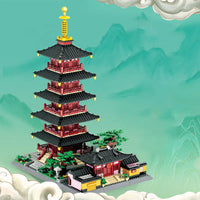 Thumbnail for Building Blocks Creator Expert MOC China Hanshan Temple Bricks Toy - 3