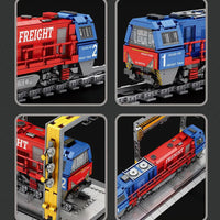 Thumbnail for Building Blocks Tech MOC G2000 European Freight Train Bricks Toy - 7