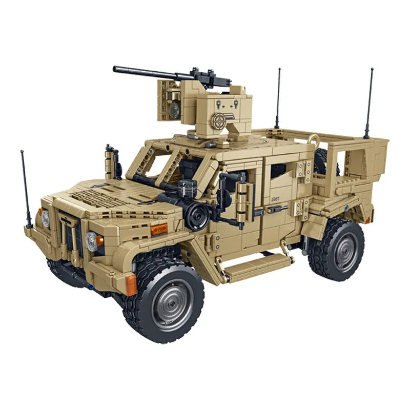 Building Blocks Tech Military MOC JLTV Armored Vehicle Bricks Toy - 1