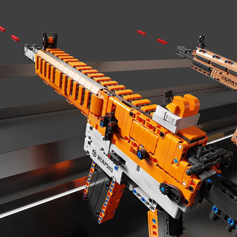Building Blocks Military Weapon MOC M4 - 16 Submachine Gun Bricks Toy - 3