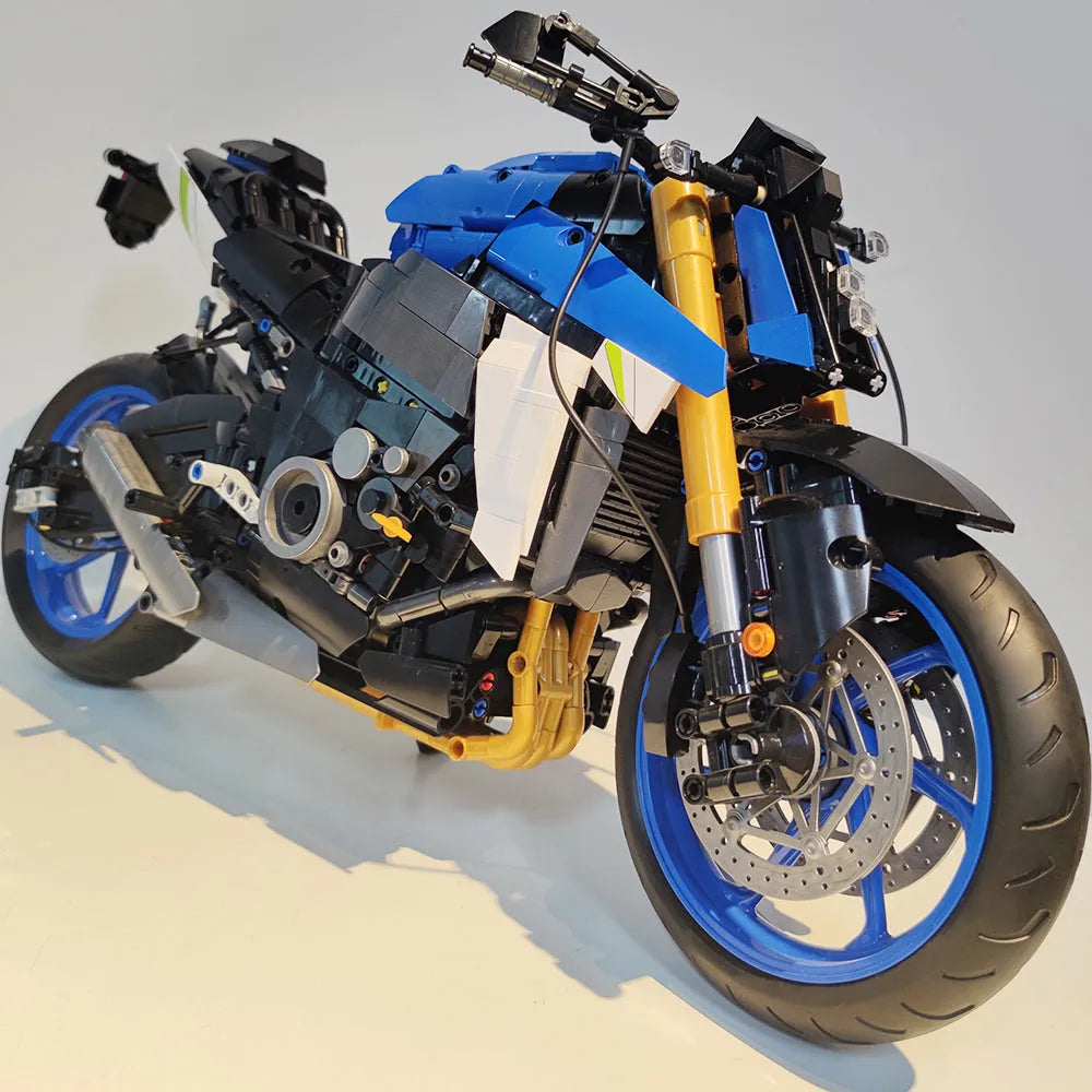 Building Blocks Tech MOC Suzuki GSX S1000 Motorcycle Bricks Toy - 6