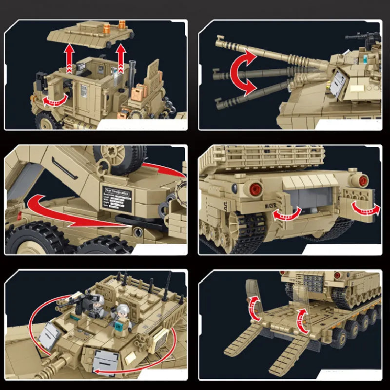 Building Blocks Military Tech MOC M1070 Armored Vehicle Bricks Toy - 3