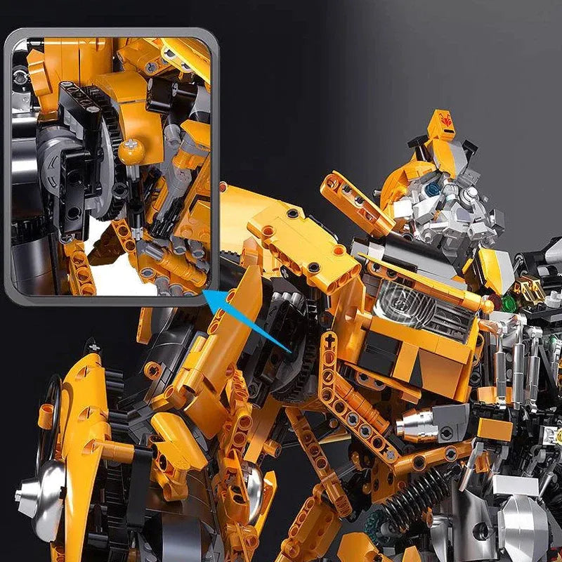 Building Blocks Mech MOC Metamorphic Bumblebee Robot Bricks Toy - 11