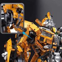 Thumbnail for Building Blocks Mech MOC Metamorphic Bumblebee Robot Bricks Toy - 11