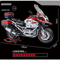 Thumbnail for Building Blocks Tech MOC BMW R1250 Super Motorcycle Bricks Toy - 3