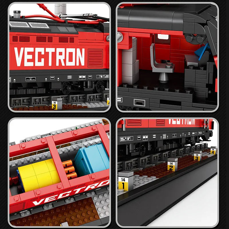 Building Blocks Tech Vectron European Electric Passenger Train Bricks Toy - 6