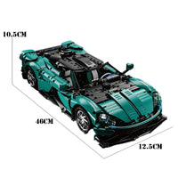 Thumbnail for Building Blocks Tech MOC Aston Martin Super Sports Car Bricks Toy - 4