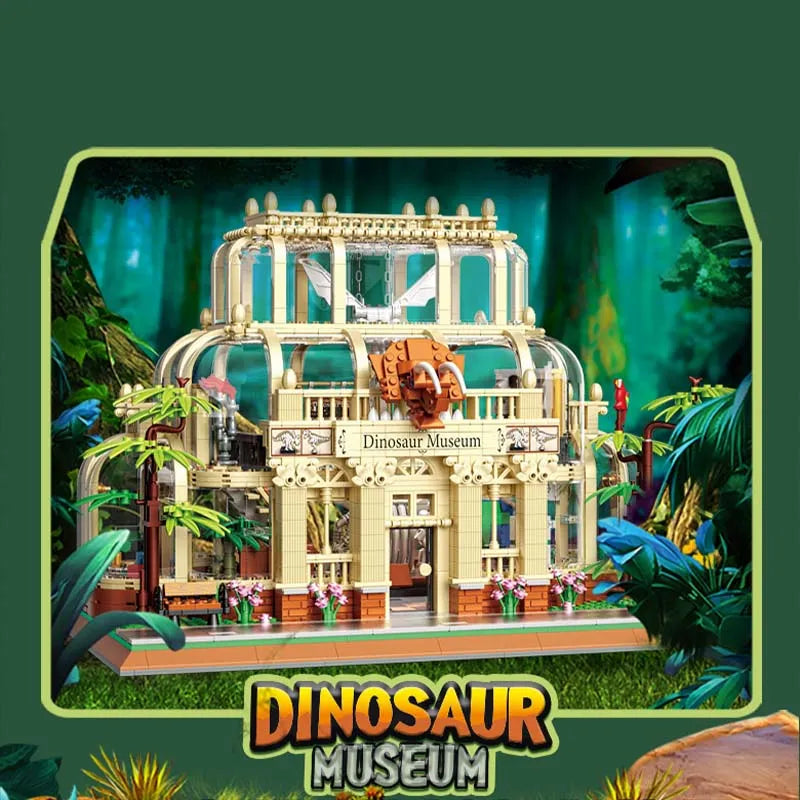 Building Blocks Creator MOC City Dinosaur Museum MINI Bricks Toy - 2