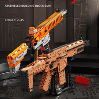 Thumbnail for Building Blocks Military MOC Scar Assault Rifle Weapon Bricks Toy - 4