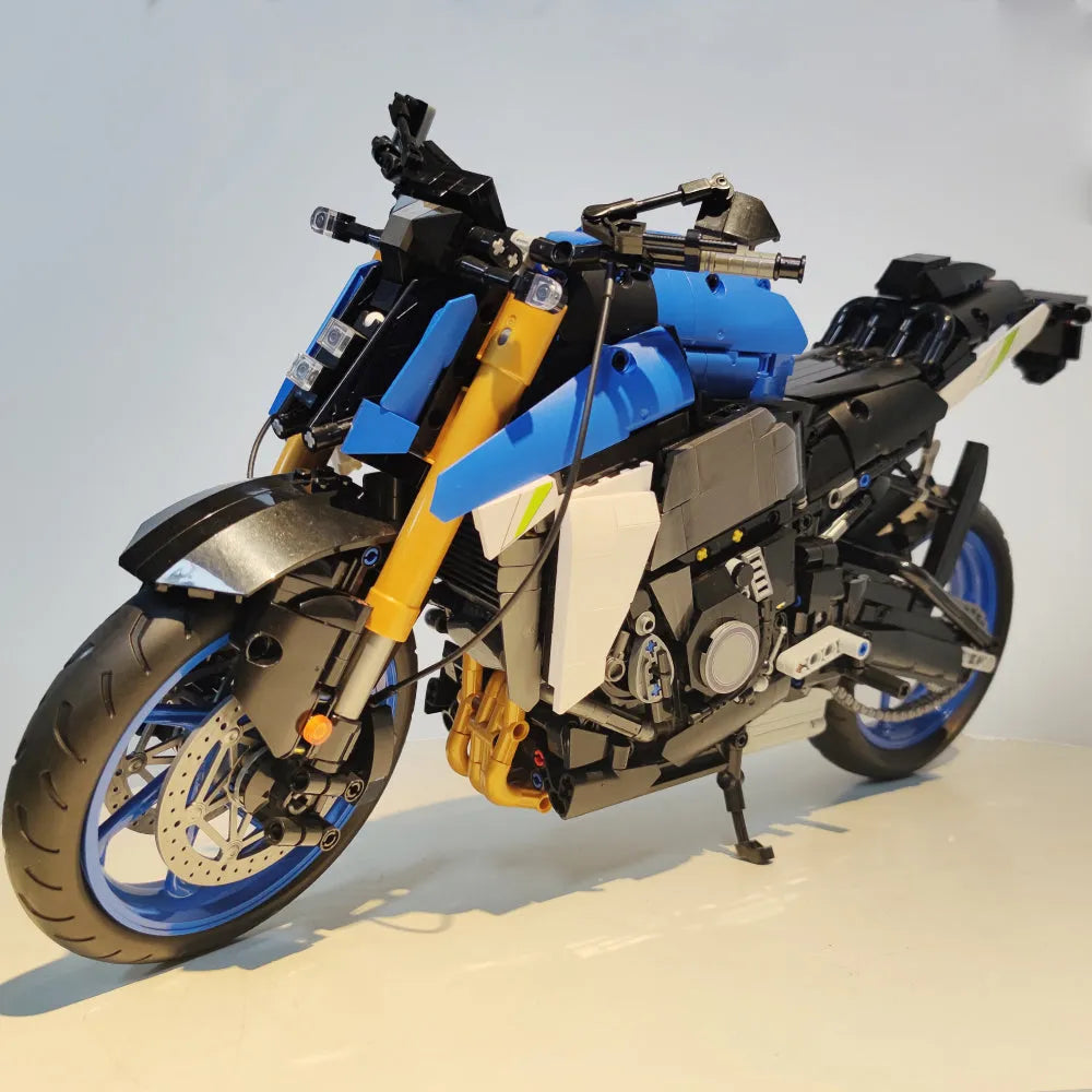 Building Blocks Tech MOC Suzuki GSX S1000 Motorcycle Bricks Toy - 7