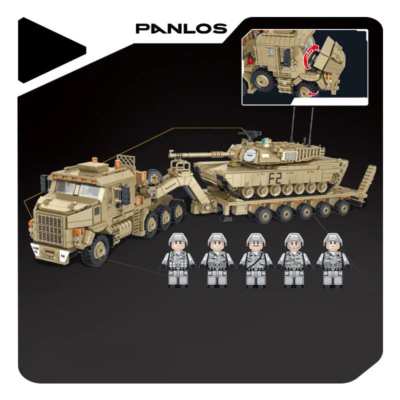 Building Blocks Military Tech MOC M1070 Armored Vehicle Bricks Toy - 4