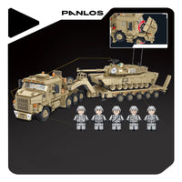 Thumbnail for Building Blocks Military Tech MOC M1070 Armored Vehicle Bricks Toy - 4