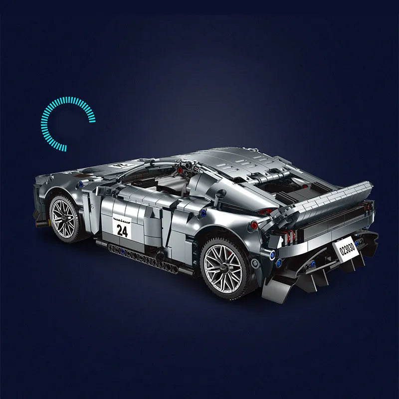 Building Blocks Tech MOC Aston Martin Victor Sports Car Bricks Toy - 6