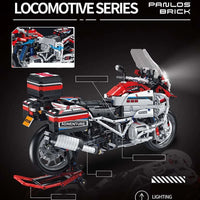 Thumbnail for Building Blocks Tech MOC BMW R1250 Super Motorcycle Bricks Toy - 4