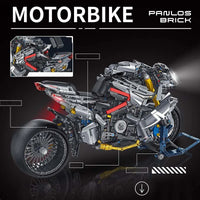 Thumbnail for Building Blocks Technic MOC Super Sport Racing Motorcycle Bricks Toy - 2
