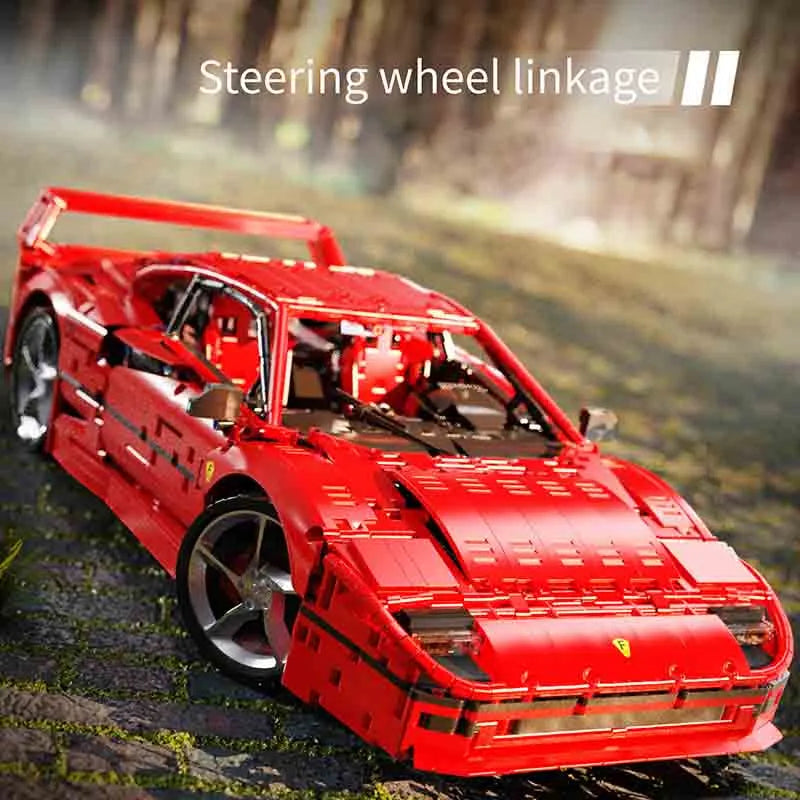Building Blocks Technic MOC Ferrari F40 Racing Sports Car Bricks Toy - 3