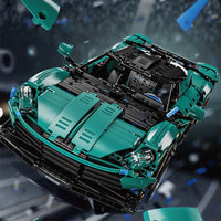 Thumbnail for Building Blocks Tech MOC Aston Martin Super Sports Car Bricks Toy - 5