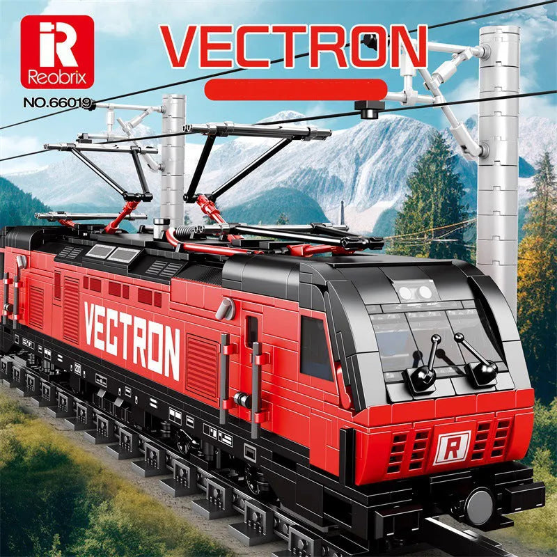 Building Blocks Tech Vectron European Electric Passenger Train Bricks Toy - 2
