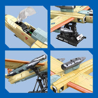 Thumbnail for Building Blocks Military MOC U2 Reconnaissance Aircraft Bricks Toy - 3