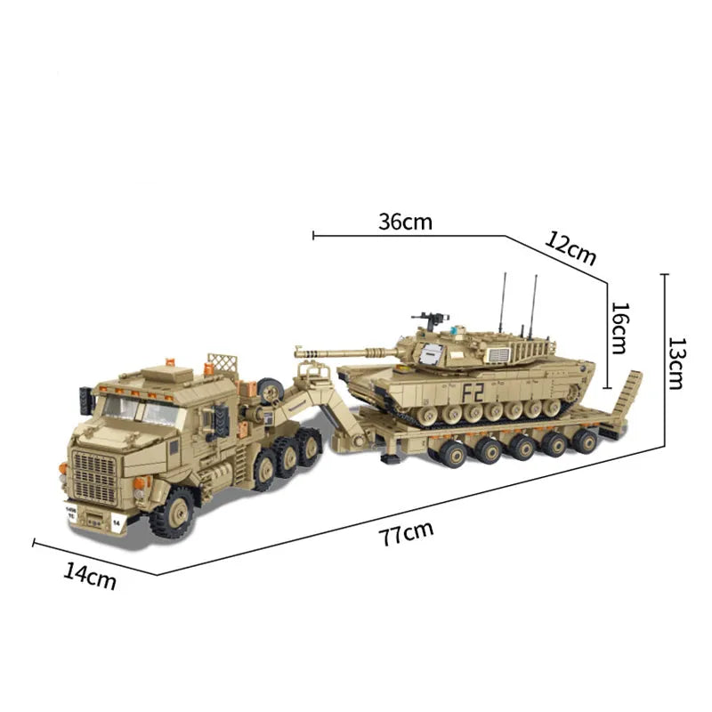 Building Blocks Military Tech MOC M1070 Armored Vehicle Bricks Toy - 5
